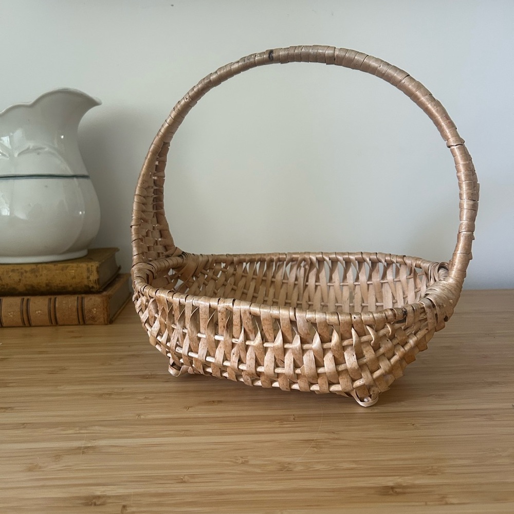 Vintage Woven Rattan Basket